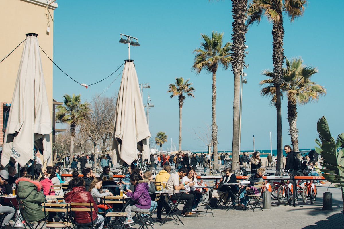 Upscale Barcelona restaurant dining experience with plated cuisine featured in Barcelona food guide