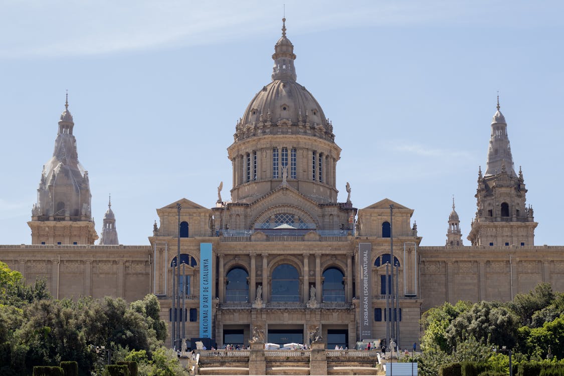 National Art Museum of Catalonia MNAC grand facade in Barcelona