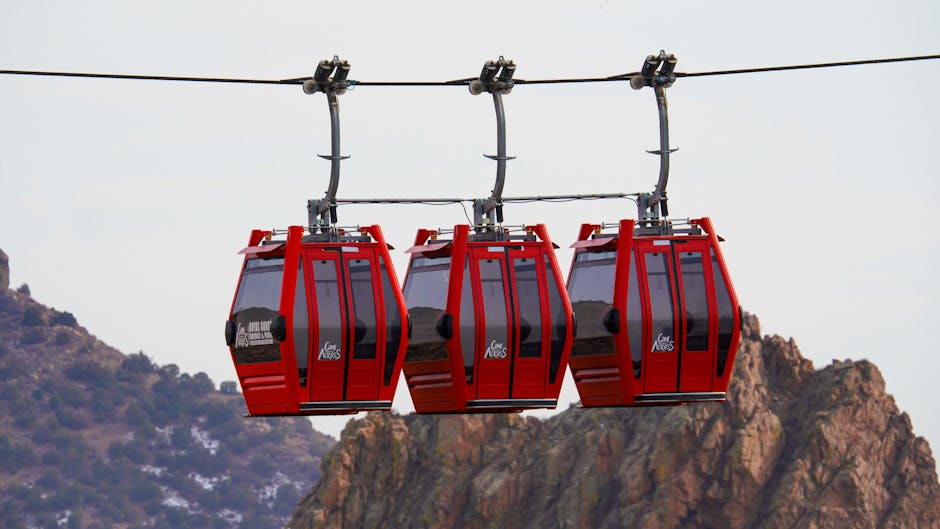 The Aeri cable car ascending toward the cliffside Montserrat monastery