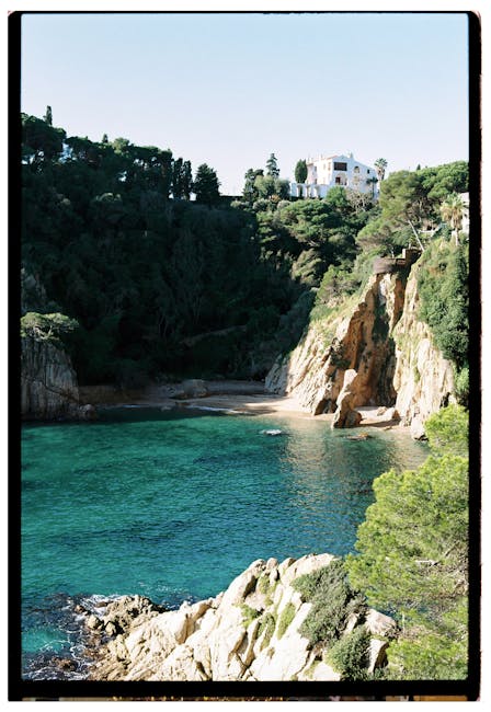 A picturesque Costa Brava cove with crystal-clear Mediterranean water