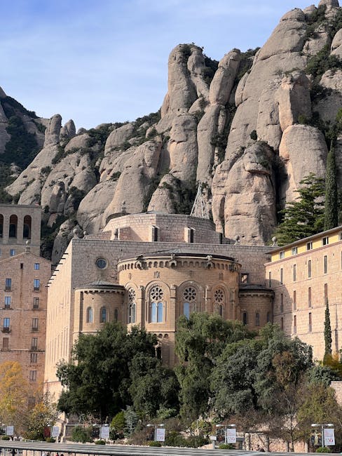 The Montserrat mountain monastery in Catalonia